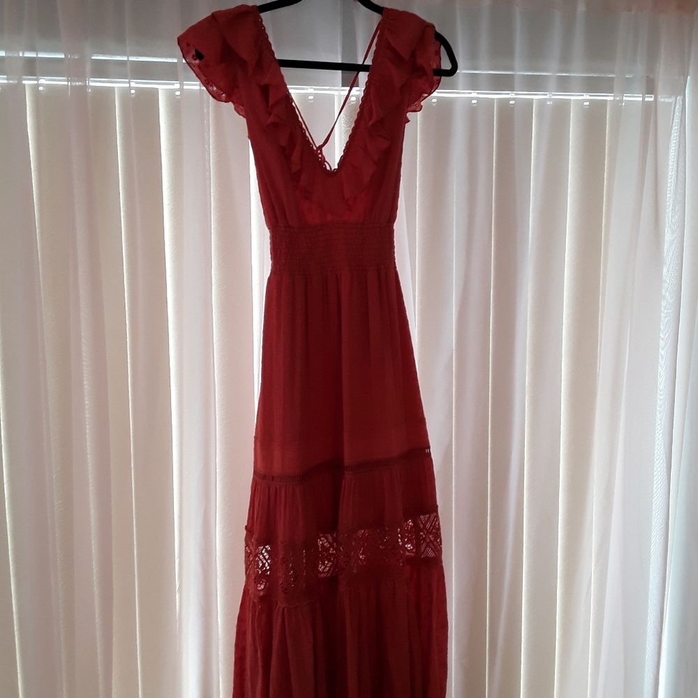 SPELL GYPSY DAISY CHAIN FRILLS DRESS NWT MED
